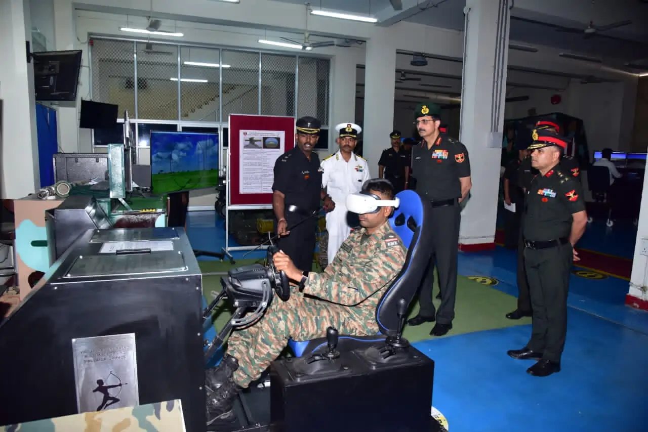 Lt Gen Devendra Sharma Reviewing