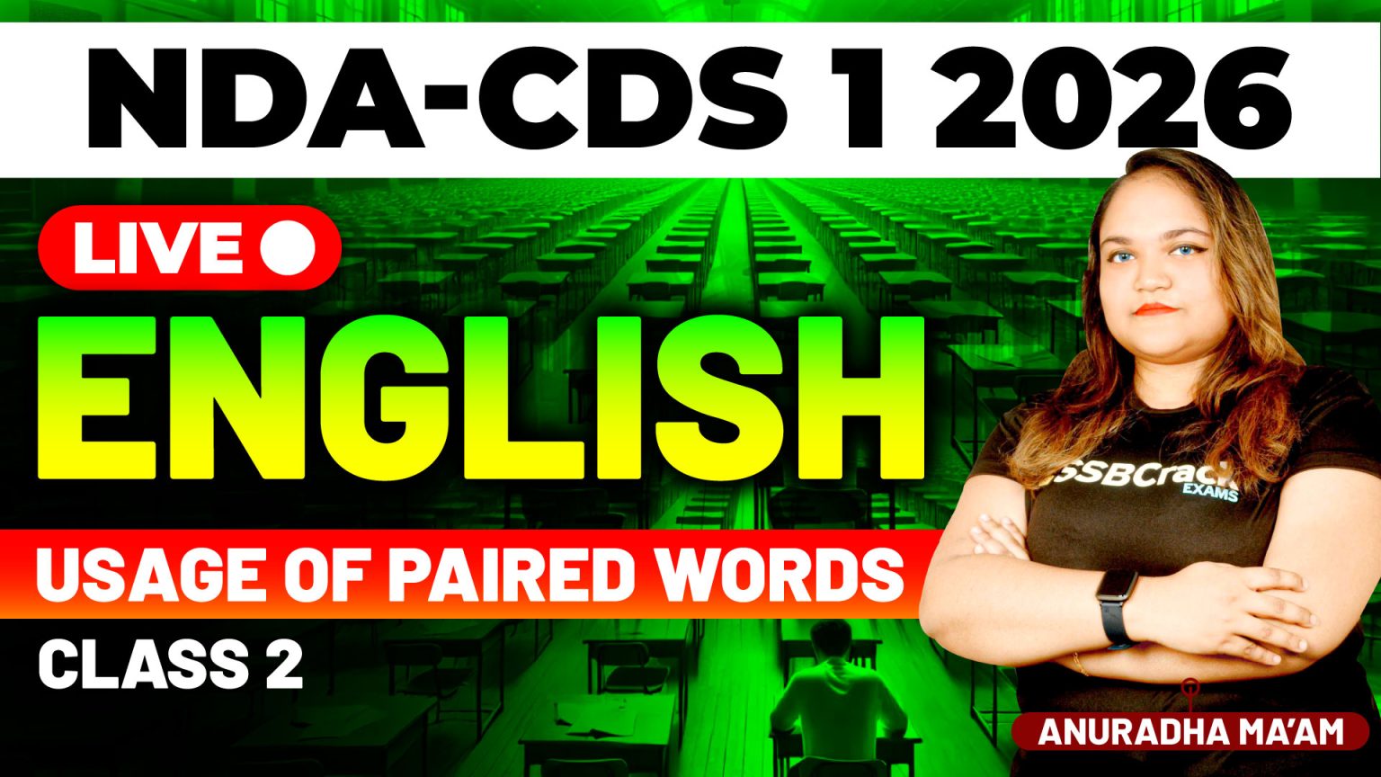 NDA & CDS 1 2026 Exam English Usage of Paired Words Class 2