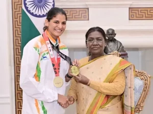 Naib Subedar Jaismine and President of India