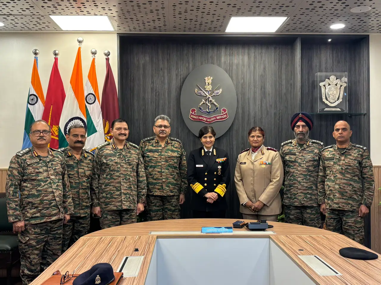 Surg VAdm Arti Sarin with Officers