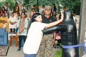 Woman Learning Self Defence