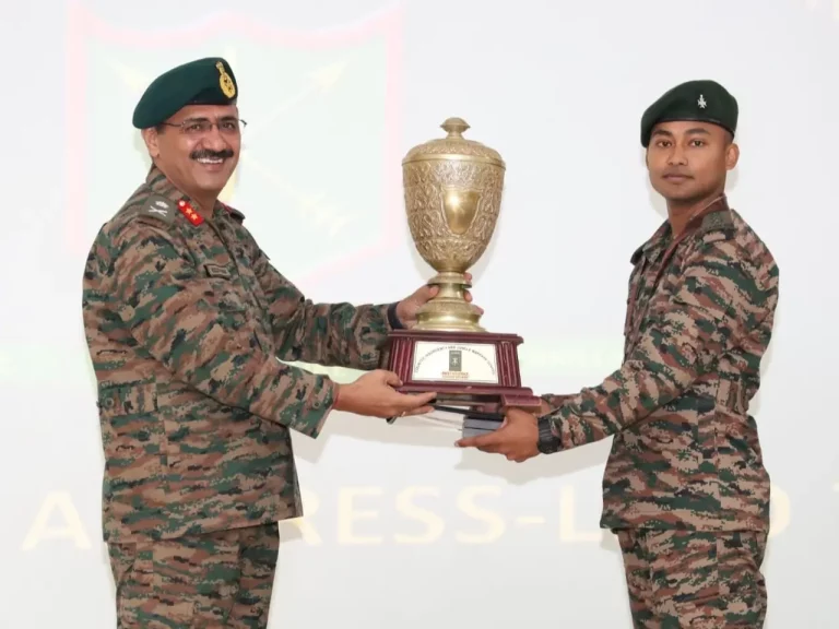 Captain Shikhar Thapa Getting Trophy