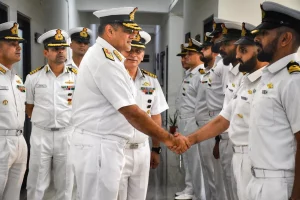 Vice Admiral Sanjay Bhalla Shaking Hands
