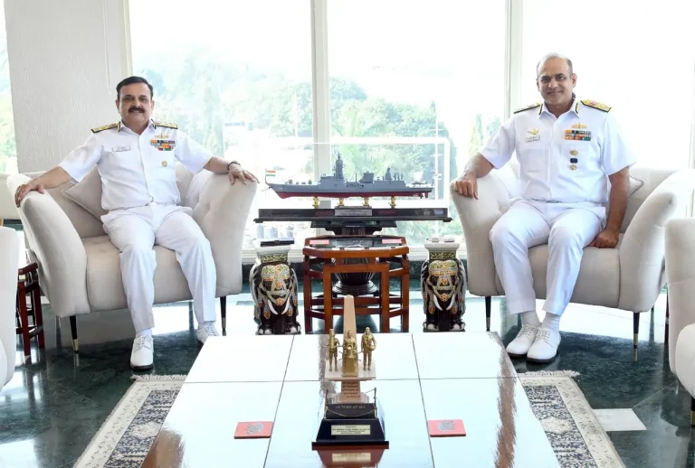 Vice Admiral Sanjay Vatsayan with Officer