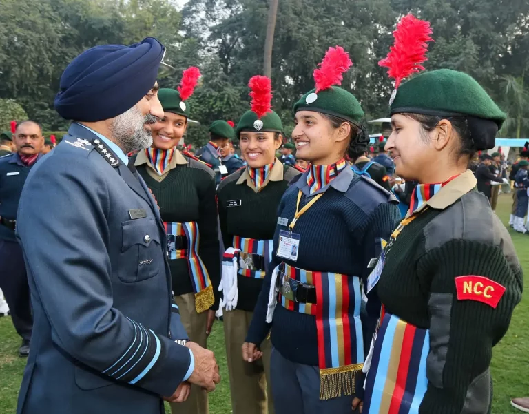 Air Chief Marshal AP Singh with NCC Cadets