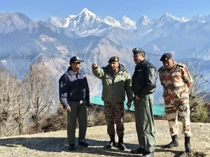 Air Marshal B Manikantan Reviewing