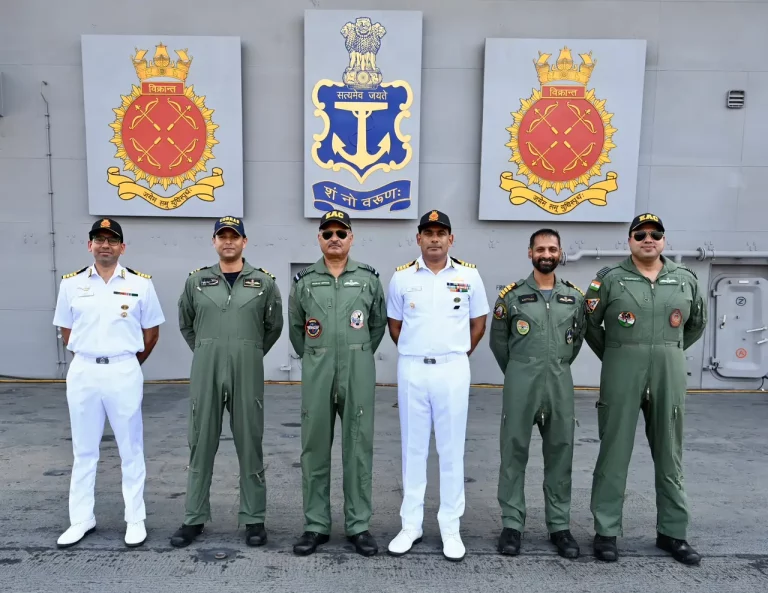 Air Marshal Surat Singh at INS Vikrant
