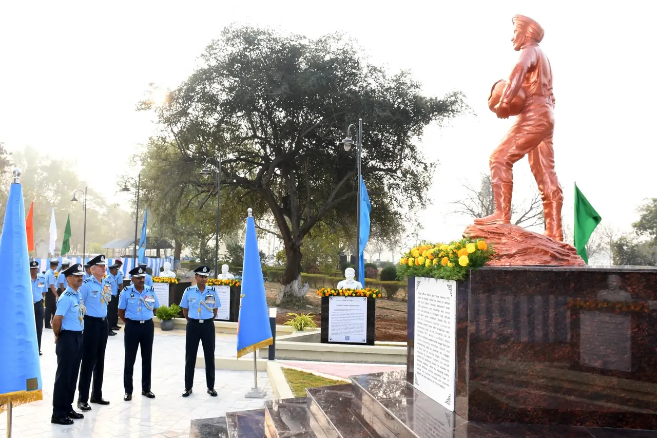 Officers Reviewing Vayu Yodha Sthal