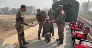 Promotion Ceremony on Train