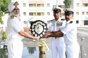 Officer Giving Award