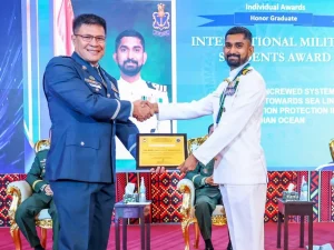 Commander Akhil Nair Getting Award