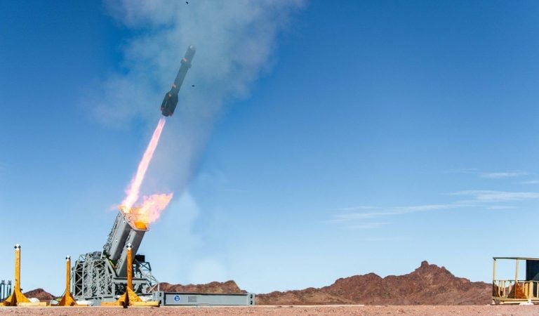 JAGM Quad Launcher Demonstrates Vertical Launch Capability in Counter-Drone Test