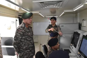 Lt Gen Dhiraj Seth Reviewing