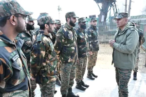 Lt Gen Pratik Sharma and Soldiers