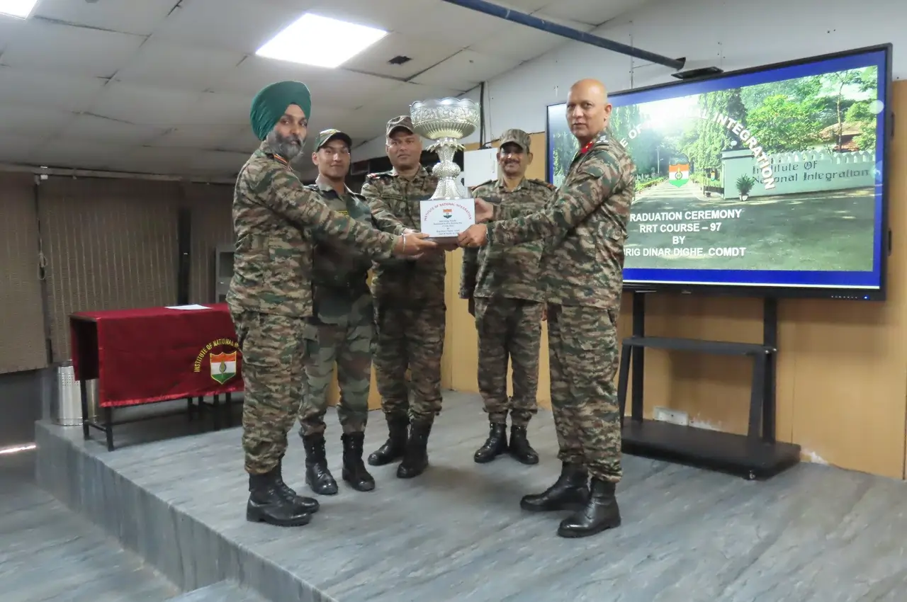 Officer Giving Trophy