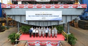 ST Engineering Lays Keel for Singapore Navy's Second Multi-Role Combat Vessel RSS Valour