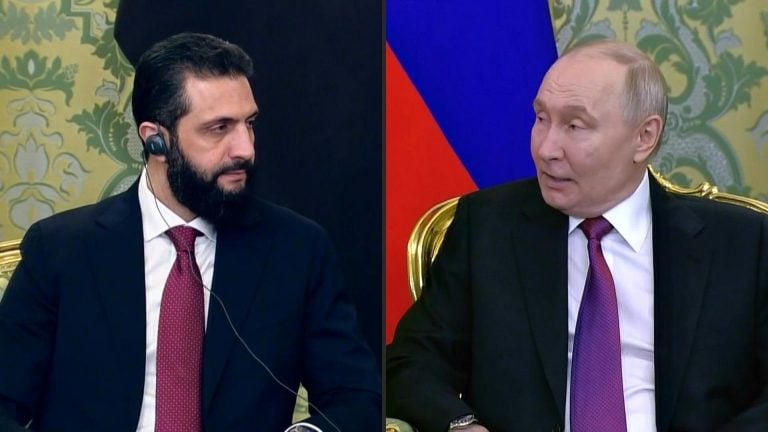 Syrian President Sharaa Meets Putin Amid Ongoing Tensions Over Military Bases
