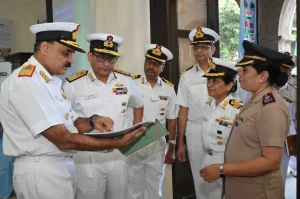 Vice Admiral Sameer Saxena Reviewing 2