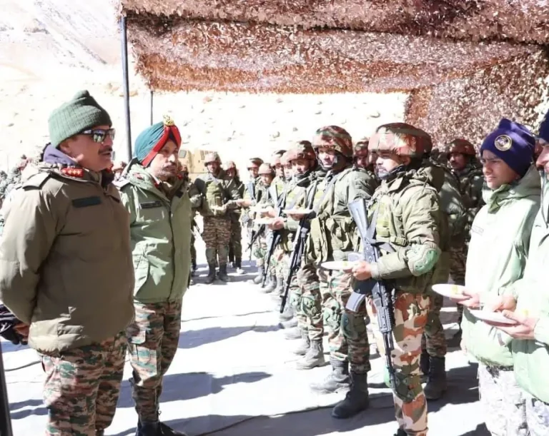 Lt Gen Hitesh Bhalla Interacting with Troops