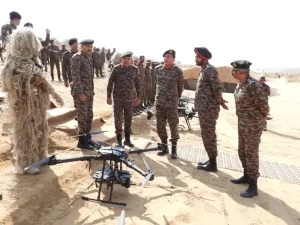 Lt Gen Dhiraj Seth Reviewing Drones