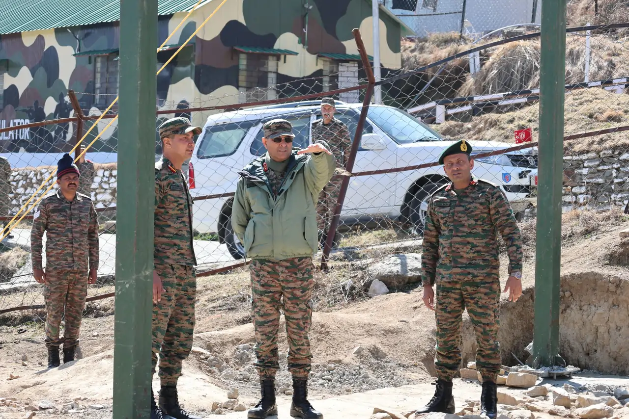 Lt Gen DG Misra Reviewing