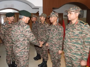 Lt Gen AVS Rathee Shaking Hands