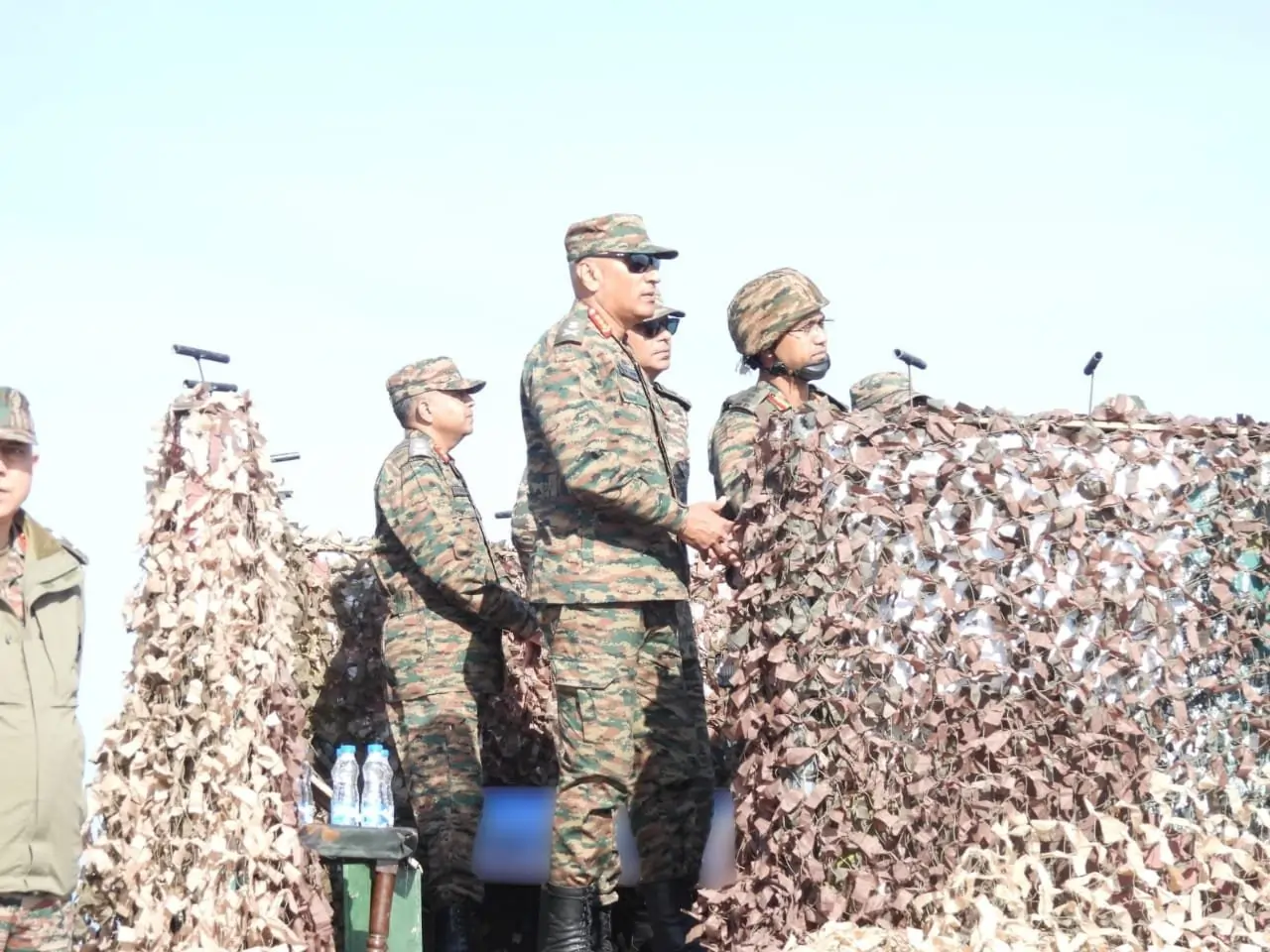Lt Gen Pratik Sharma Reviewing