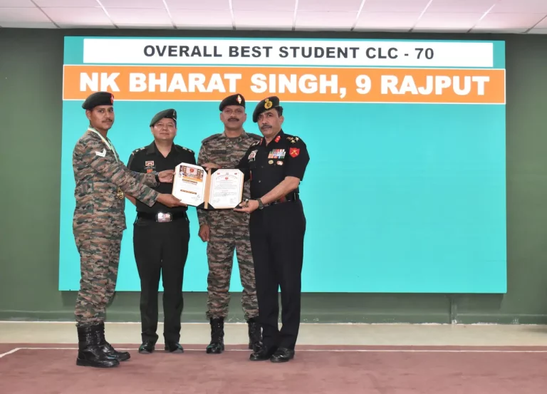 Nk Bharat Singh of Rajput Regiment