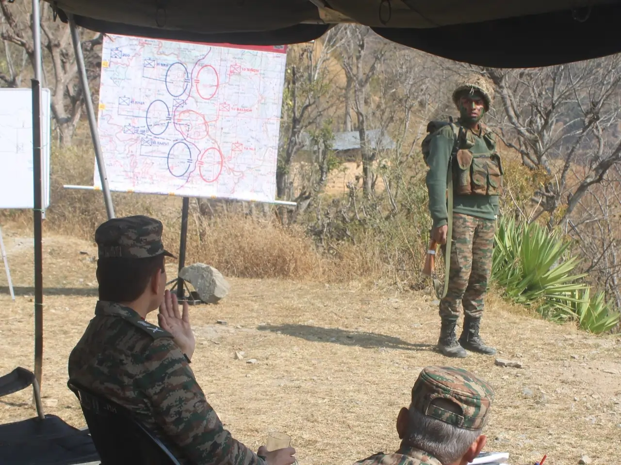 Officer Cadet in Exercise