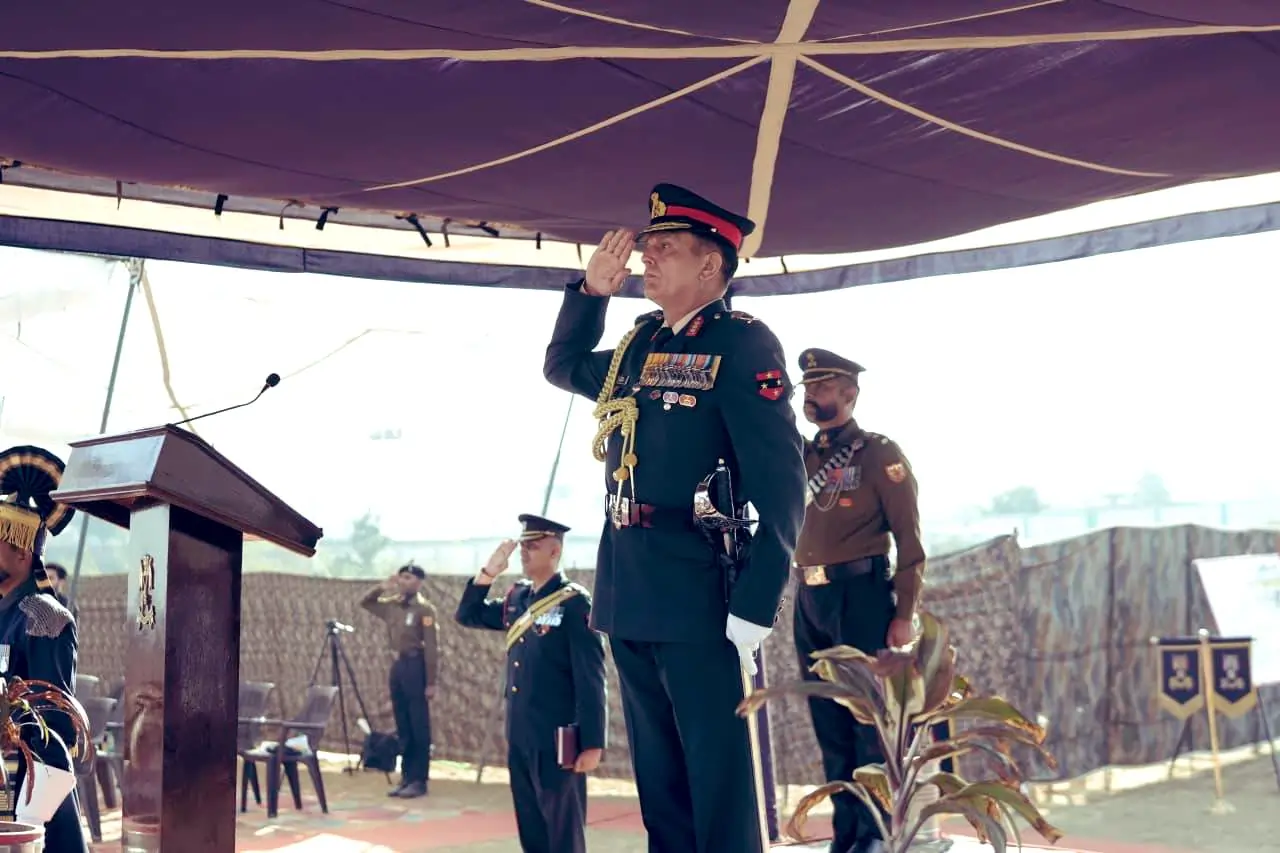 Lt Gen Dhiraj Seth Saluting