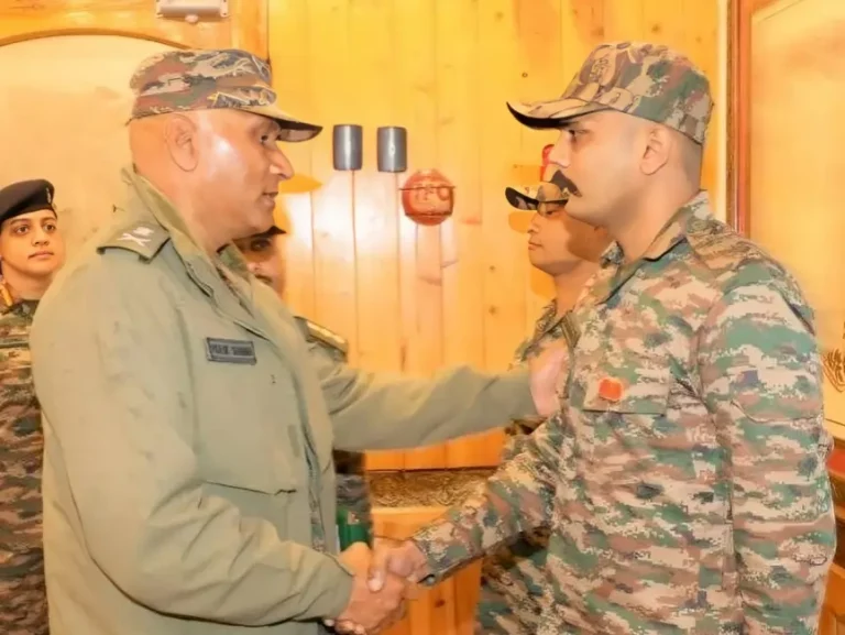 Lt Gen Pratik Sharma Shaking Hands