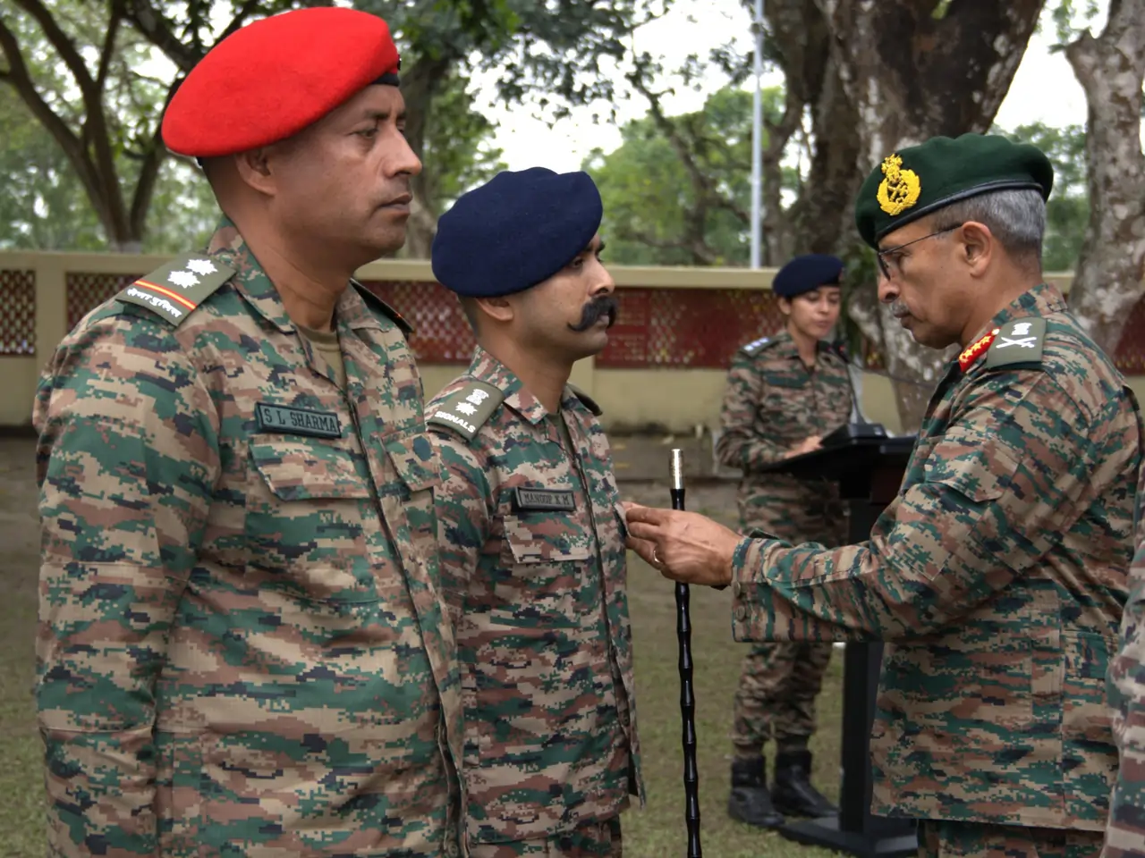 Lt Gen RC Tiwari Commending