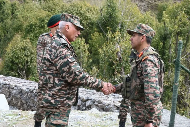 Lt Gen Rajan Sharawat Shaking Hands
