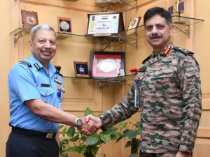 Lt Gen Zubin A Minwalla Shaking Hands