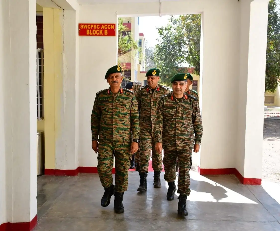 Lt Gen P S Shekhawat Visits Command Pre-Staff Course at Hisar Military Station