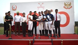 NDA Cadets Receiving Trophy