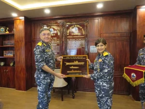 Surg Vice Admiral Arti Sarin Receiving Memento