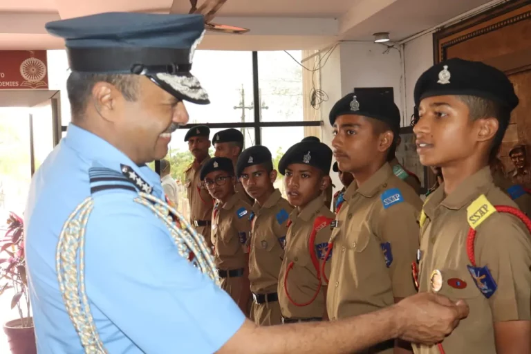 Air Marshal B Manikantan with Student