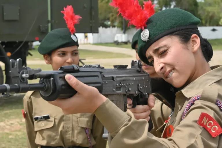 Cadet Using Gun