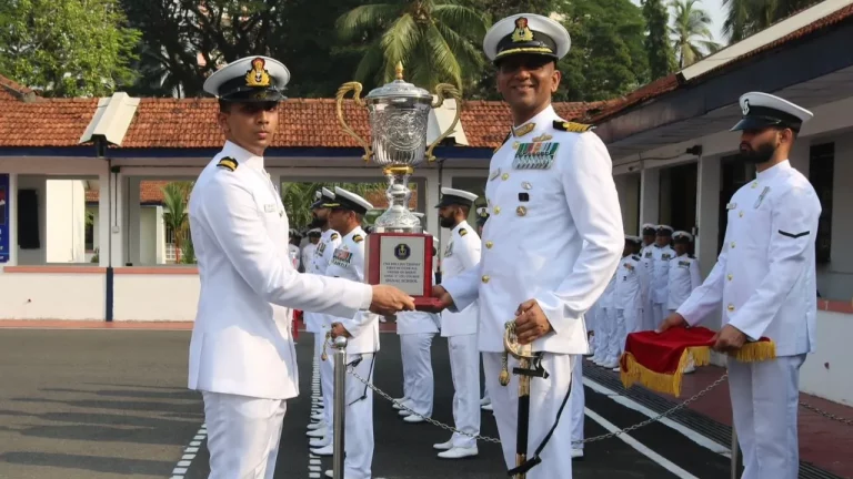 Officer Receiving Trophy