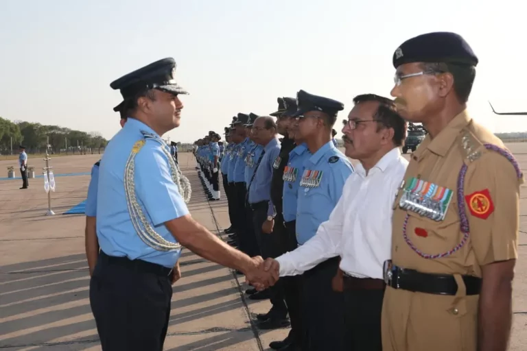 Air Marshal B Manikantan Shaking Hands