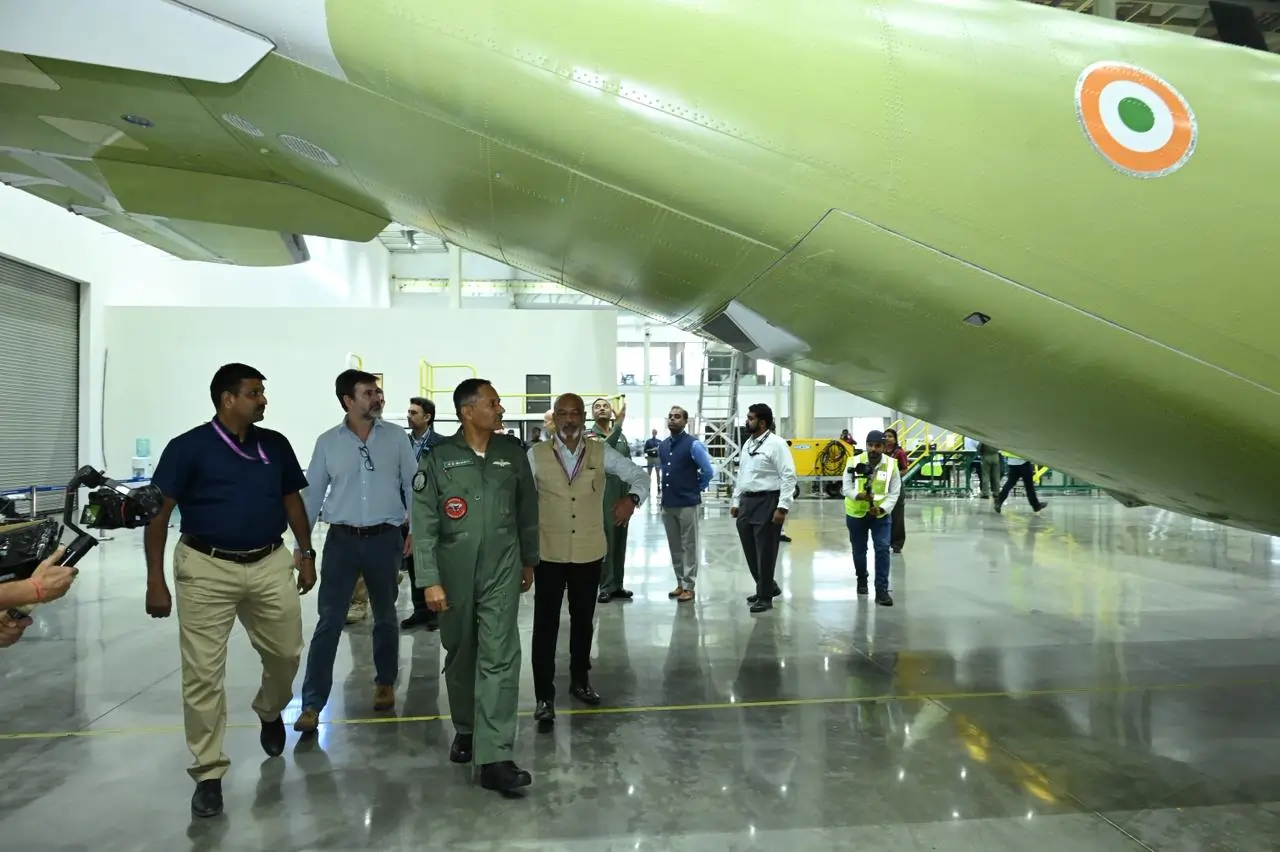 Air Marshal Awadhesh Kumar Bharti Reviewing