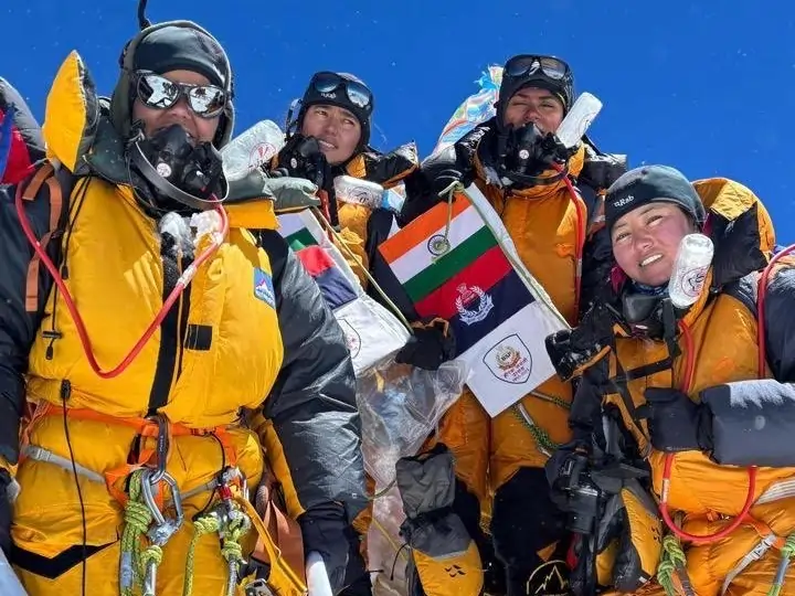 Officers at Summit of Mt Everest