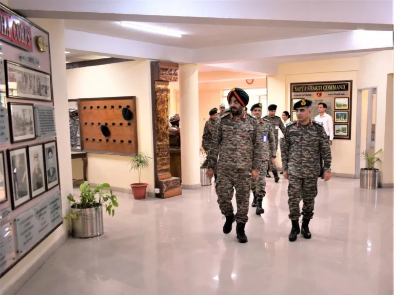 Lt Gen Manjinder Singh Reviewing