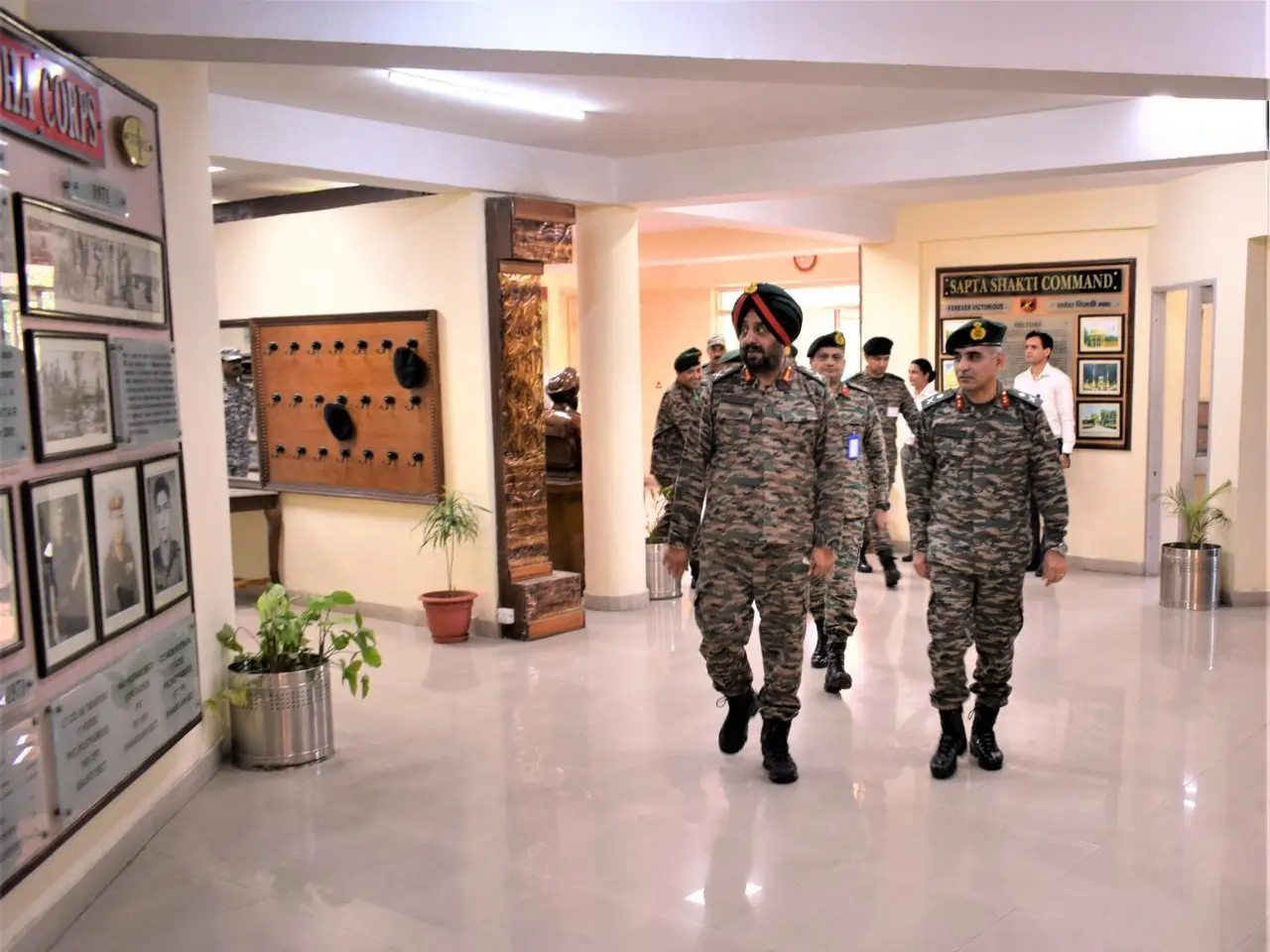 Lt Gen Manjinder Singh Reviewing