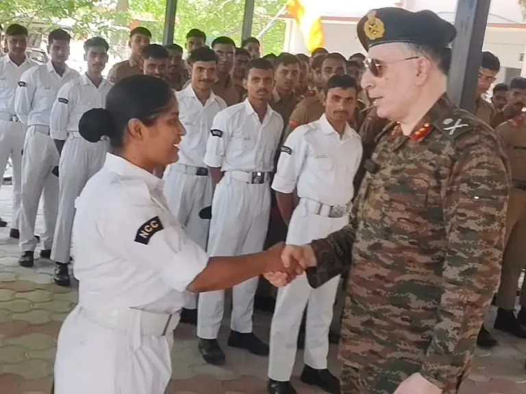 Major General Gaurav Gautam Shaking Hands