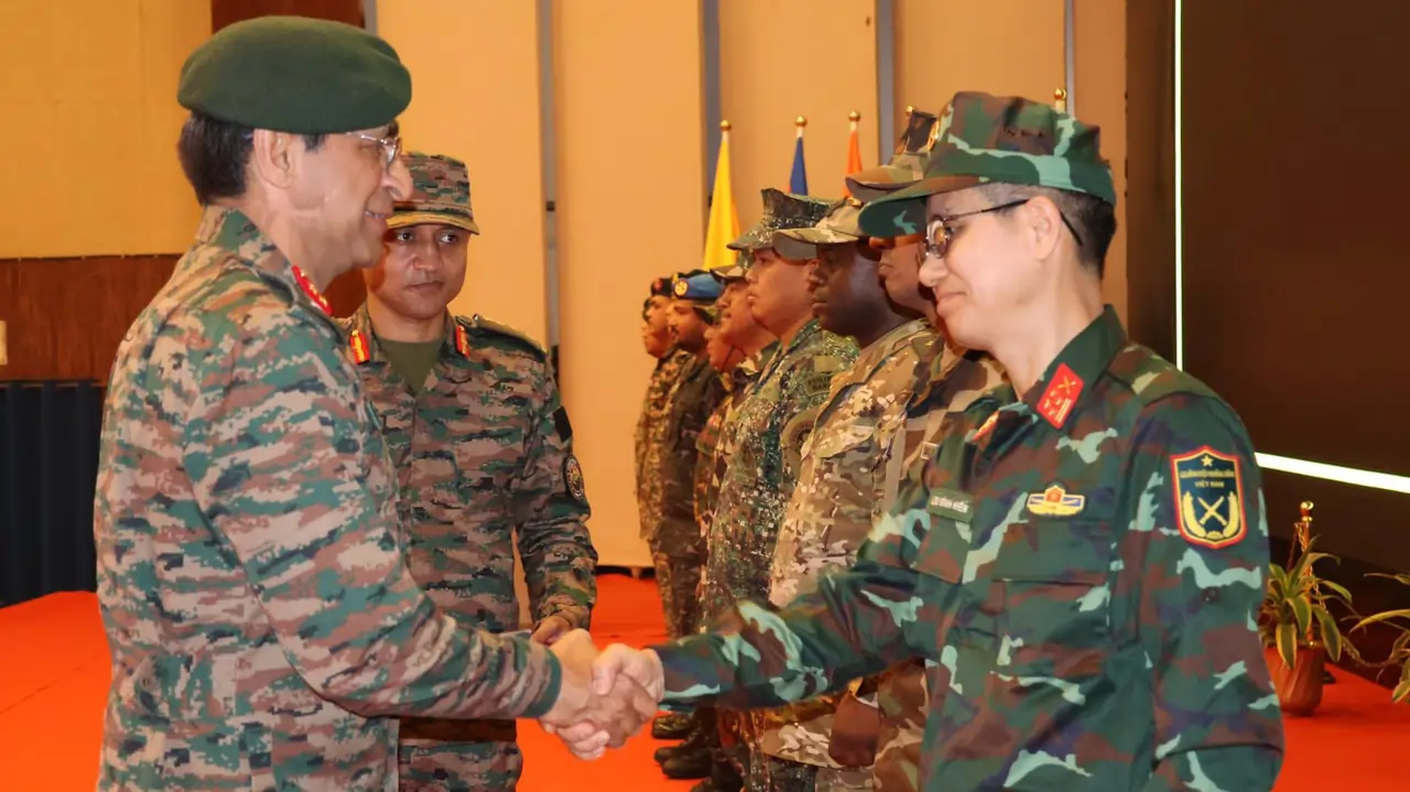 Officers Shaking Hands