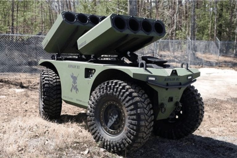 Textron Unveils RIPSAW M1 Unmanned Ground Vehicle Capable of Launching Loitering Munitions