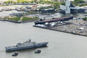 US Navy's Final Freedom-Class Littoral Combat Ship Arrives in Cleveland for Commissioning Ceremony