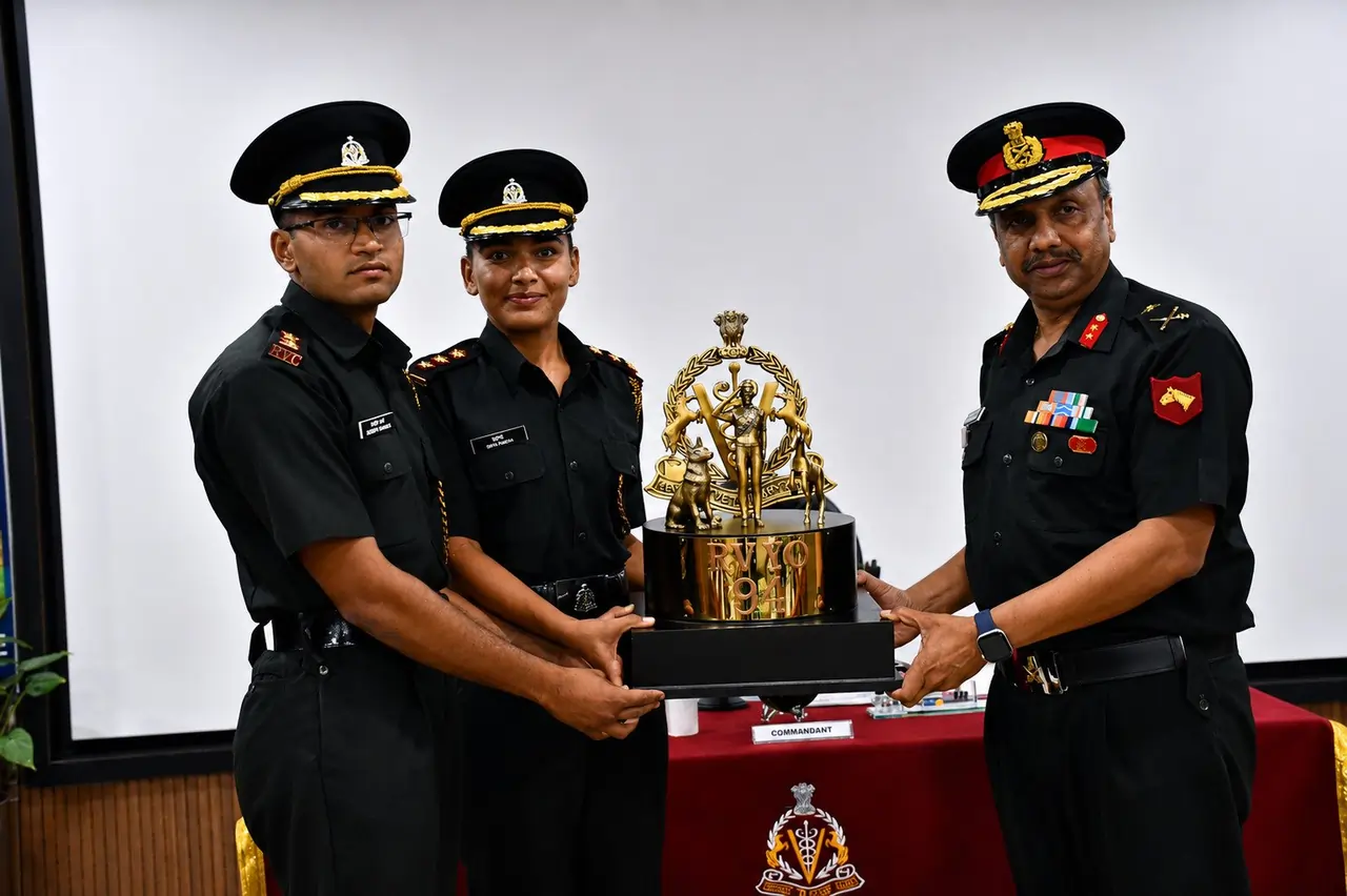 Officers Getting Trophy